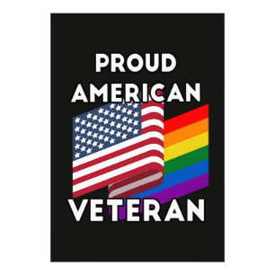 Lgbt Veterans - American Flag  Photo Print