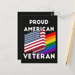 Lgbt Veterans - American Flag Postcard