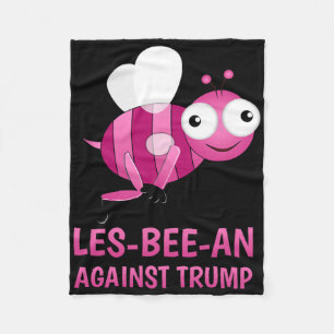 Lgbt Vs Donald Trump Gay Pride Les-bee-an Against  Fleece Blanket