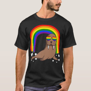 LGBT Walrus Gay Pride Rainbow LGBTQ Cute Gift Prem T-Shirt