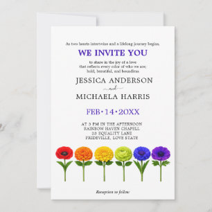 🌈 LGBT Wedding Invitation Flourish Together