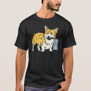 Lgbt Welsh Corgi Cute Transgender Flag Colour Dog T-Shirt