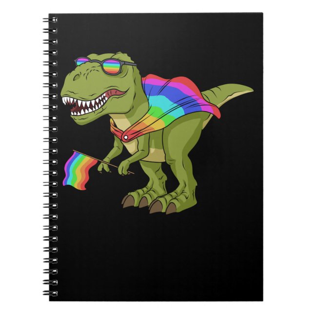 LGBT Women Gay Pride Gifts Men Bi LGBTQ T Rex Notebook (Front)