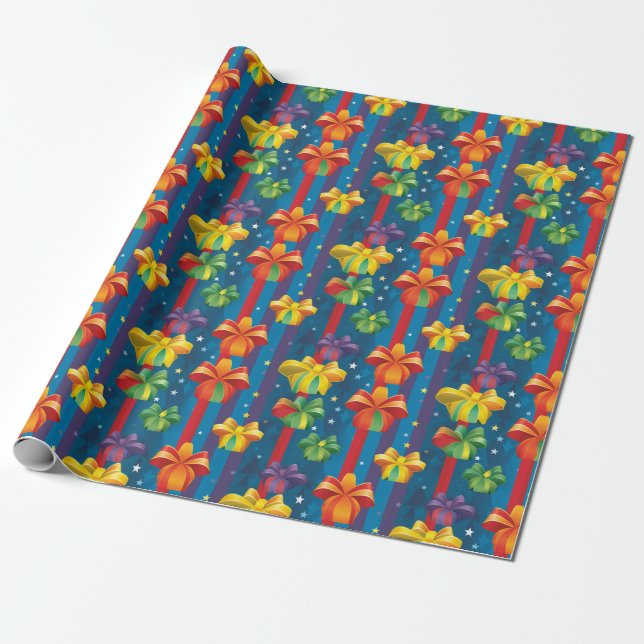 LGBT Wrapping Wonderland Wrapping Paper (Unrolled)