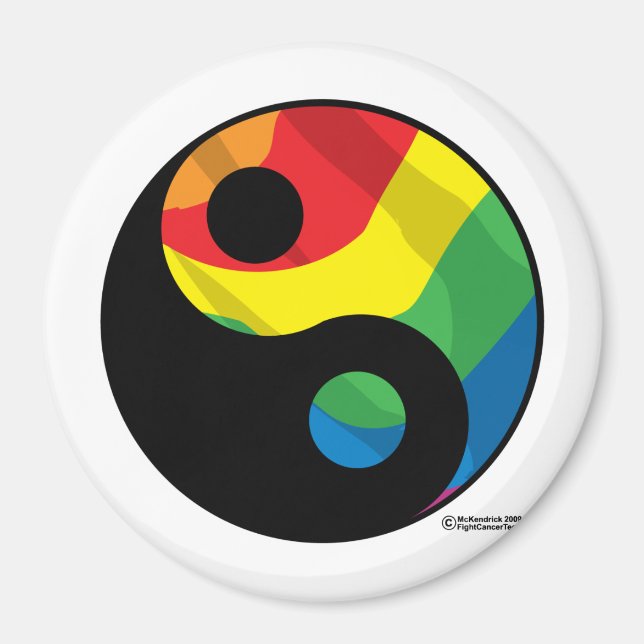 LGBT Ying Yang Magnet (Front)