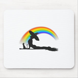 Lgbt Yoga Pride Witch Hippie Rainbow Halloween  Mouse Pad