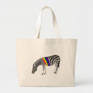 LGBT Zebra Large Tote Bag