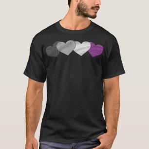 LGBTQ Ace Asexuality Hearts Gift Asexual  T-Shirt