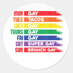 LGBTQ Agenda Gay Pride CSD Rainbow Gay Agenda  Classic Round Sticker