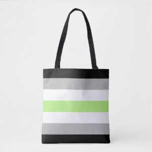 LGBTQ Agender Pride Flag Tote Bag