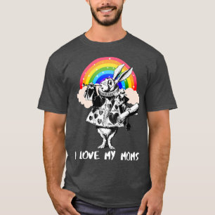 LGBTQ Alice-In-Wonderland White Rabbit I Love My M T-Shirt