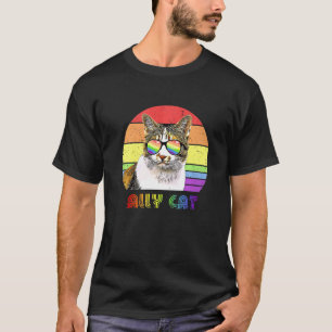Lgbtq Ally Cat Rainbow Gay Pride Flag Lgbt 24 T-Shirt