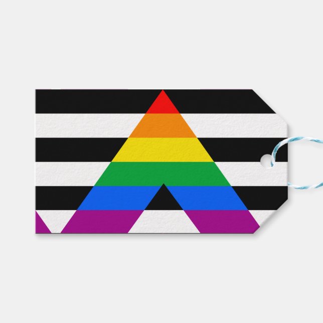 LGBTQ+ Ally Flag Gift Tags (Front (Horizontal))