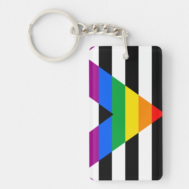LGBTQ+ Ally Flag Key Ring (Front)
