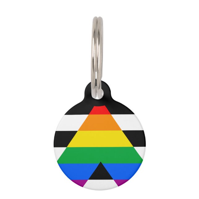 LGBTQ+ Ally Flag Pet Tag (Front)