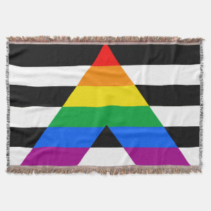 LGBTQ+ Ally Flag Throw Blanket
