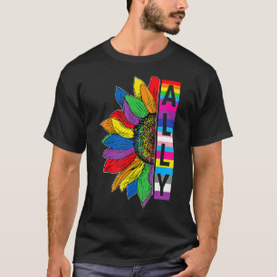 Lgbtq Ally For Gay Pride Men Women Children Sunfl T-Shirt