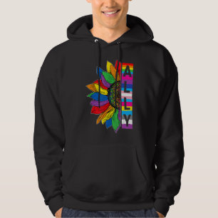 Lgbtq Ally For Gay Pride Men Women Children Sunflo Hoodie