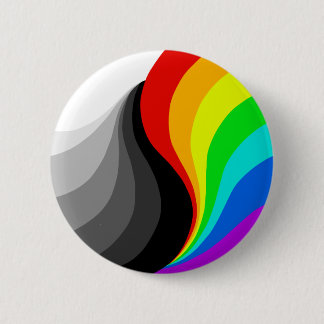 LGBTQ and Ally ying yang Button