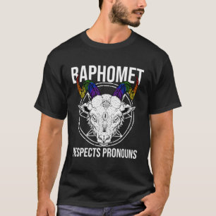 Lgbtq Baphomet Satan Devil Respect Pronouns T-Shirt