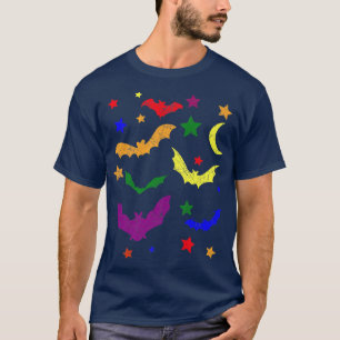 LGBTQ Bat Lovers Halloween Gay Pride Flag Biseual T-Shirt
