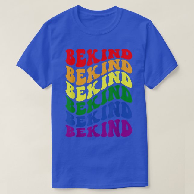 LGBTQ Be Kind - Be You LGBT Ally Rainbow Pride LGB T-Shirt (Design Front)