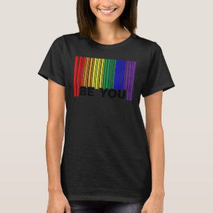 Lgbtq Be You Gay Pride Lgbt Ally Rainbow Flag Retr T-Shirt