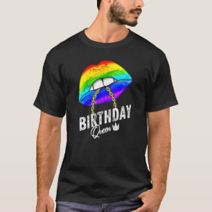 LGBTQ Birthday Queen Strong Gay Women Men Lesbian T-Shirt