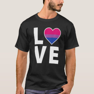 Lgbtq Bisexual Flag Heart Lgbtqia+ Love Bisexual T-Shirt