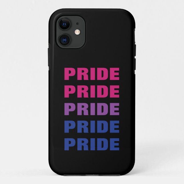 LGBTQ Bisexual Pride Customisable Repeated Text Case-Mate iPhone Case (Back)