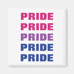 LGBTQ Bisexual Pride Customisable Repeated Text Magnet
