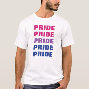 LGBTQ Bisexual Pride Customisable Repeated Text T-Shirt