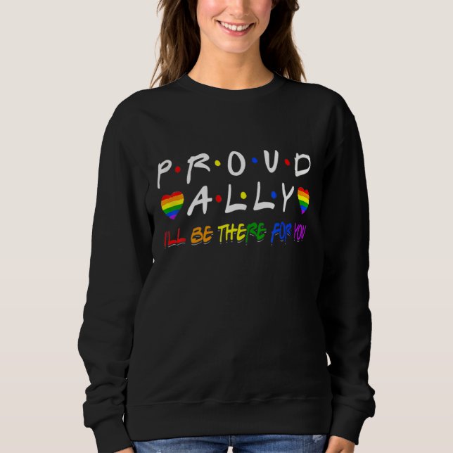 Lgbtq Black Pride Proud Ally Lesbian Gay Bi Trans  Sweatshirt (Front)