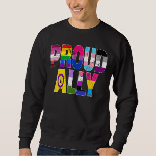 Lgbtq Black Pride Proud Ally Lesbian Gay Bi Trans Sweatshirt