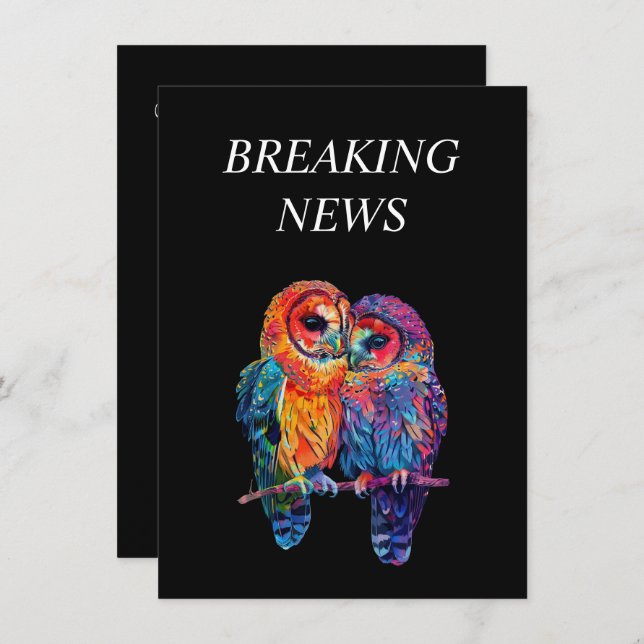 LGBTQ+ Breaking News funny  Eternal Unity Enclosure Card (Front/Back)