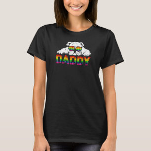 Lgbtq Bulldog Daddy Gay Pride Rainbow Sunglasses P T-Shirt