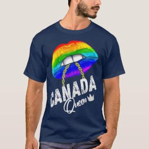 LGBTQ Canada Queen Lips Chain Gay Rights Proud T-Shirt