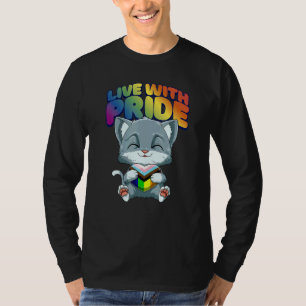 LGBTQ Cat Progressiv Pride Transgender Genderquee T-Shirt