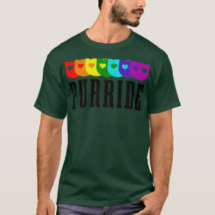 LGBTQ Cat Purride Gay Pride Month Rainbow Flag LGB T-Shirt