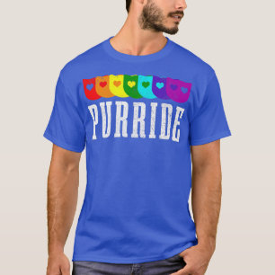 LGBTQ Cat Purride Gay Pride Month Rainbow Flag LGB T-Shirt