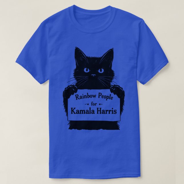 LGBTQ Cat Supports Kamala TShirt (Design Front)