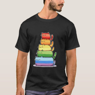 LGBTQ Cats Rainbow Gay Pride T-Shirt