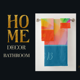 lgbtq colorful rainbow  bath towel set