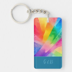 lgbtq colourful rainbow key ring