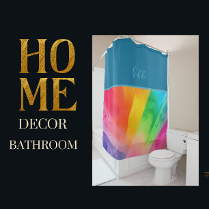 lgbtq colourful rainbow shower curtain