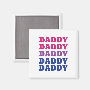 LGBTQ Daddy Bisexual Pride Dad Father's Day Magnet