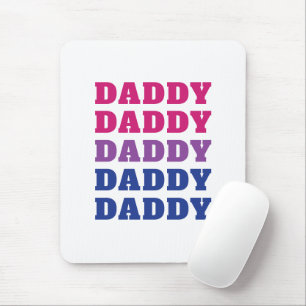 LGBTQ Daddy Bisexual Pride Dad Father's Day Mouse Pad