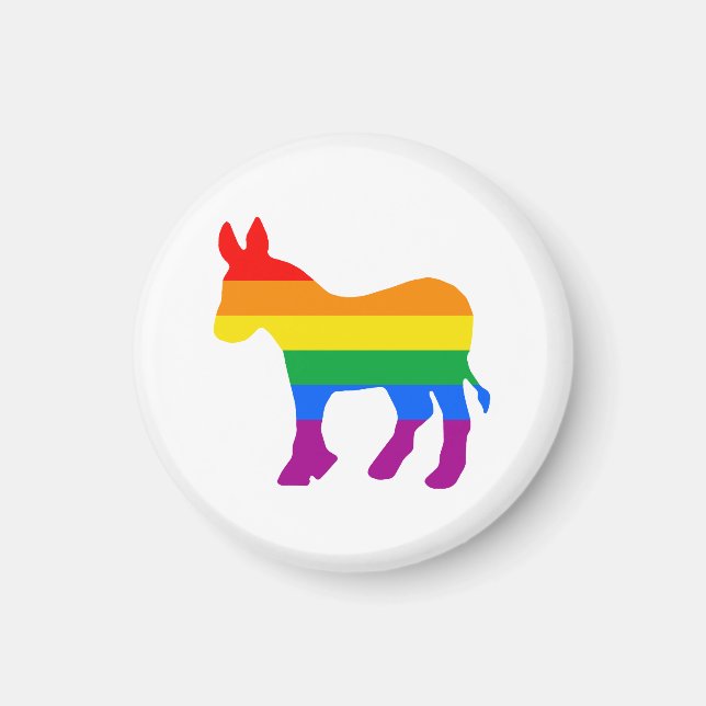 LGBTQ Democrat Pride Magnet (Front)
