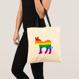 LGBTQ Democrat Pride Tote Bag