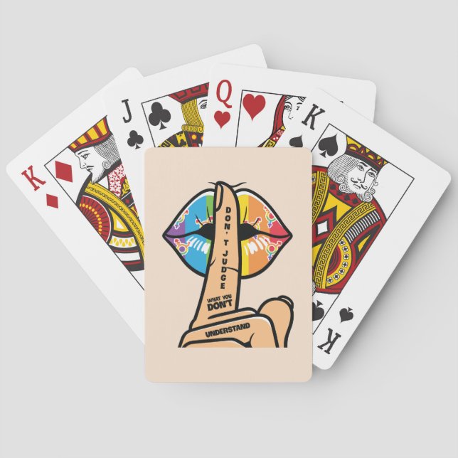 LGBTQ - Don't Judge What You Don't Understand Playing Cards (Back)